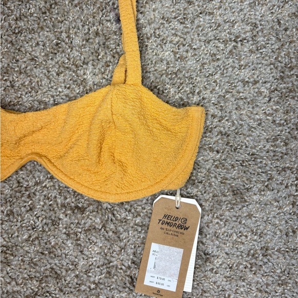 Billabong Yellow textured swim top - Picture 8 of 10